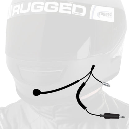 4C IMSA Wired Coil Cord Helmet Kit with Mic and 3.5mm Jack