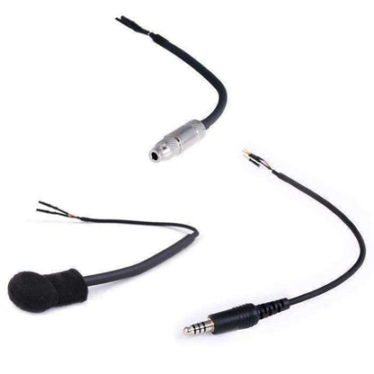 Peltor 4-Conductor Helmet Kits - Mic / 1/8  Ear Bud Jack / Straight