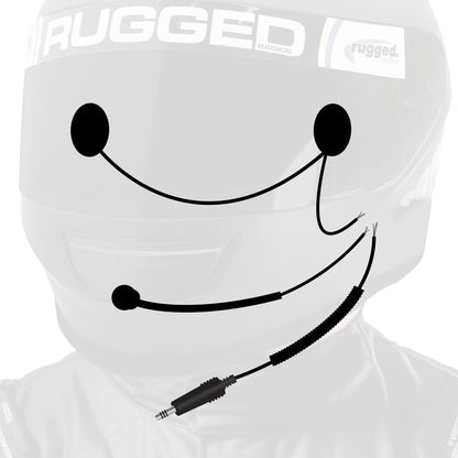 Peltor 4-Conductor Helmet Kits - Mic / 1/8  Ear Bud Jack / Coil Cord / Straight