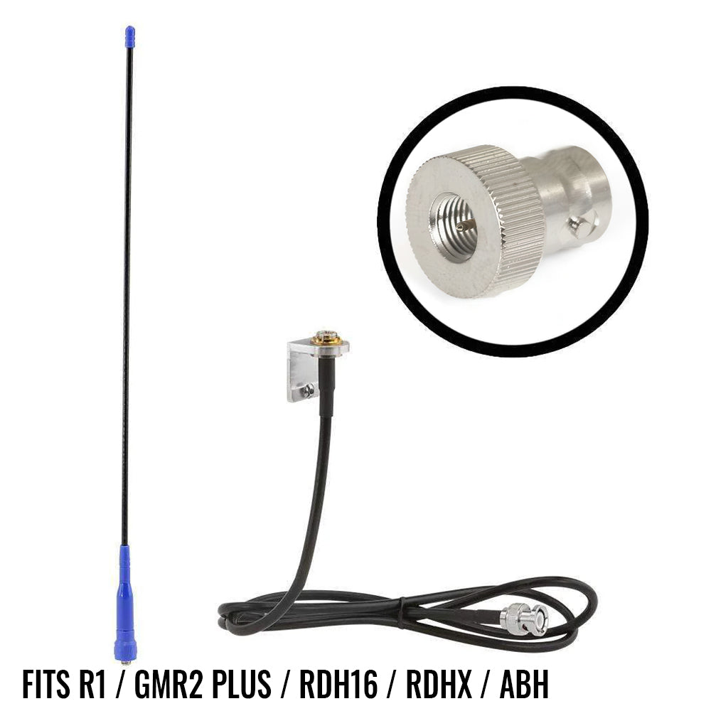 External Headset Antenna Kit with BNC Connector for Handheld Radios - For R1 / GMR2 PLUS / RDH16 / RDH-X / ABH7