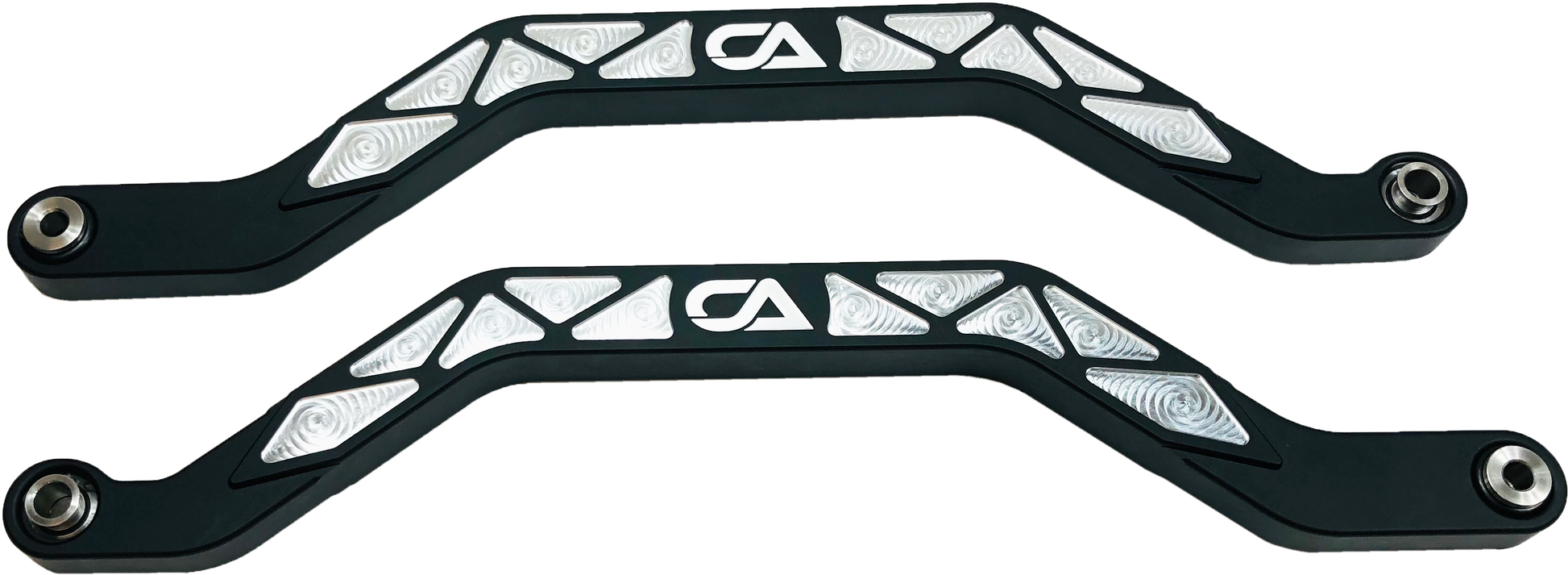 Honda Talon X and R Billet High Clearance Radius Rods | CA Tech USA Our high clearance rods were designed with strength, dependability, and affordability all in mind. Our rods finish in the absolute largest rods on the market. We have a finished thickness of 1.25 inches throughout the entire center of the rod where it really counts, and a finished height of the rod at over 1.5 inches. Our rods also boast a full 3 INCHES OF ADDED GROUND CLEARANCE