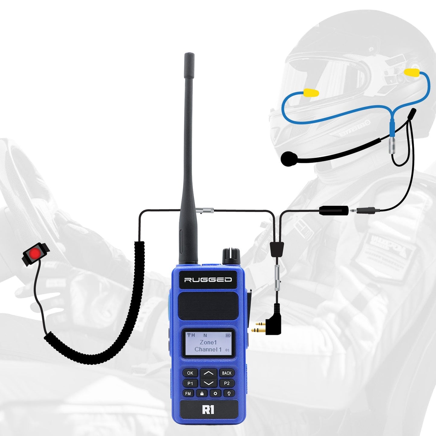 IMSA Driver Only Racing Communication Kit with R1 Radio