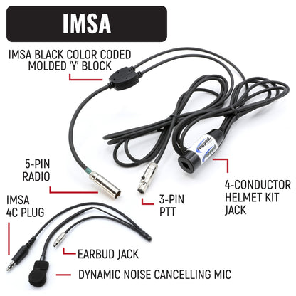 IMSA Driver Only Racing Communication Kit with R1 Radio