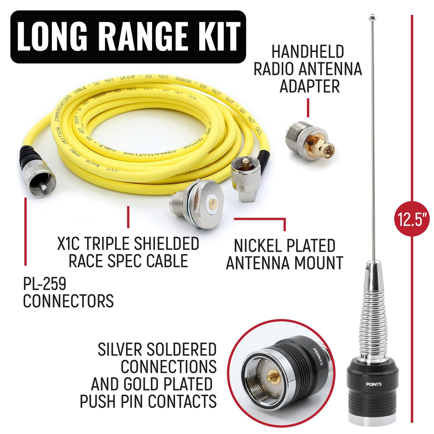 IMSA Driver Only Long Track Racing Communication Kit with RDH16 Radio