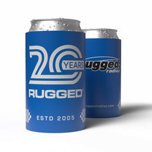 Rugged 20-Year Anniversary Koozie - Blue