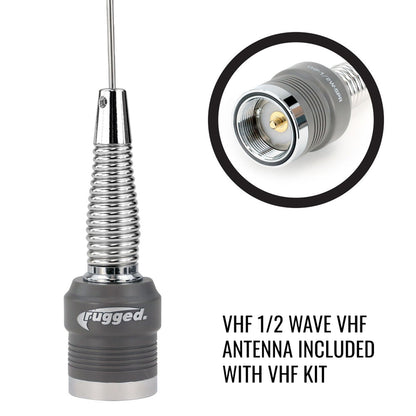 Long Track Antenna Upgrade Kit for Rugged V3 / RH5R Handheld Radio - UHF