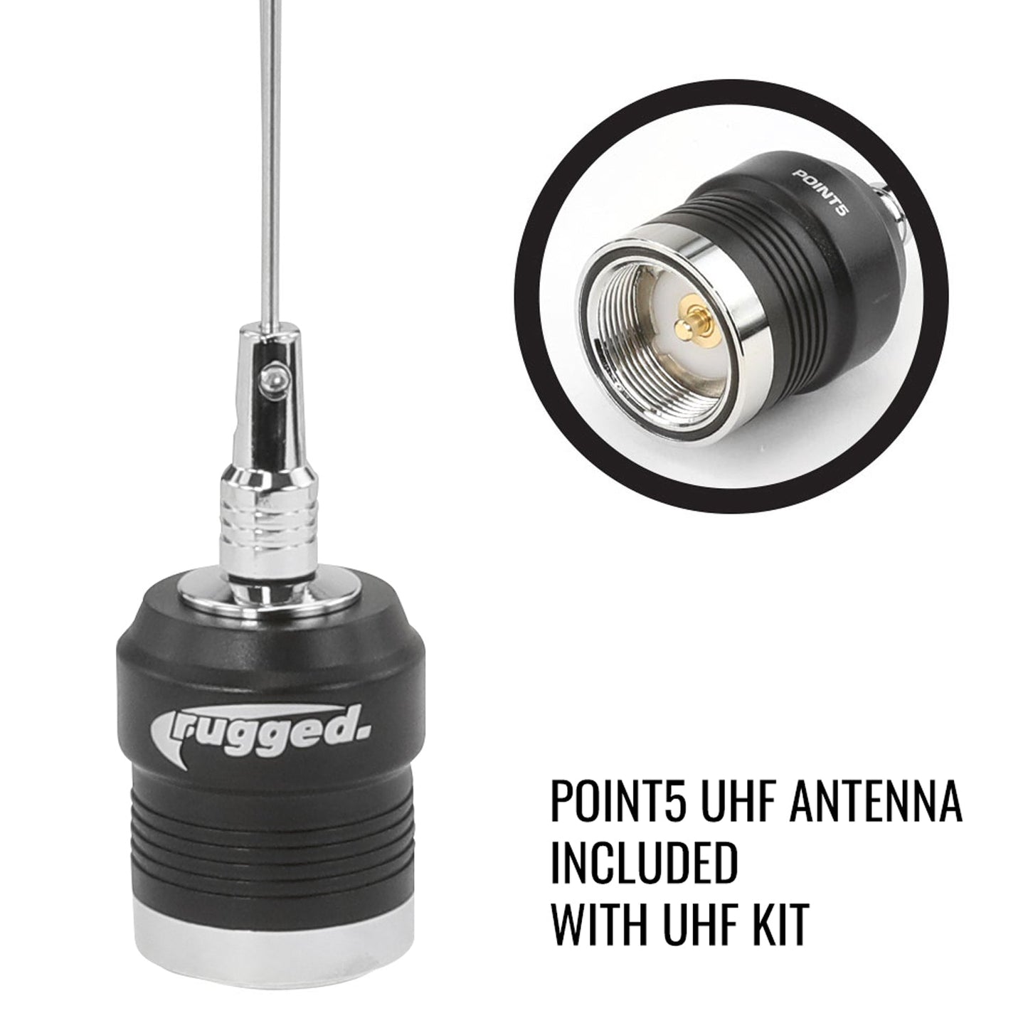 Long Track Antenna Upgrade Kit for Rugged V3 / RH5R Handheld Radio - VHF