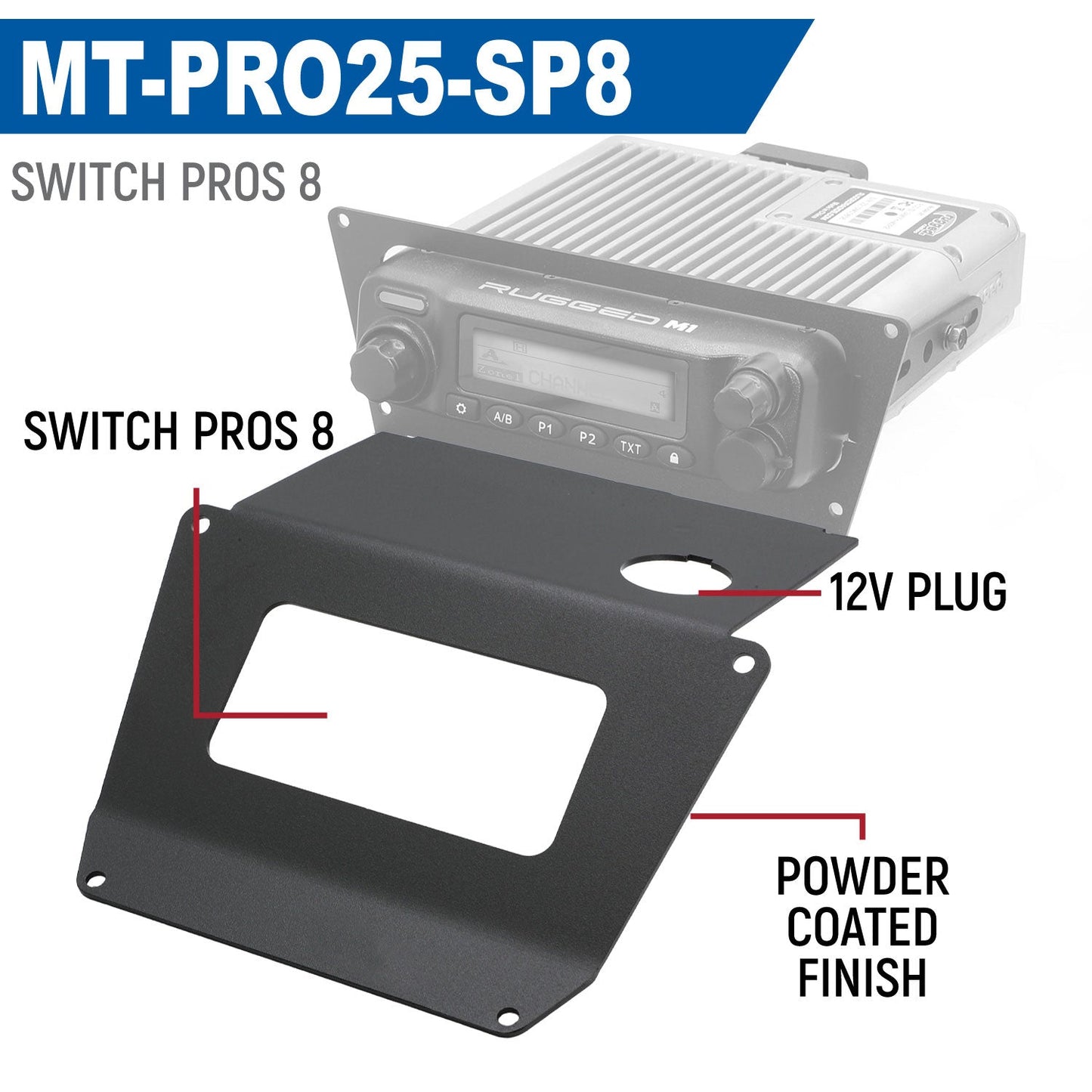 Lower Accessory Panel for 2025 Polaris RZR Pro XP Pro R and Pro S Radio Mount - Switch Pros 8