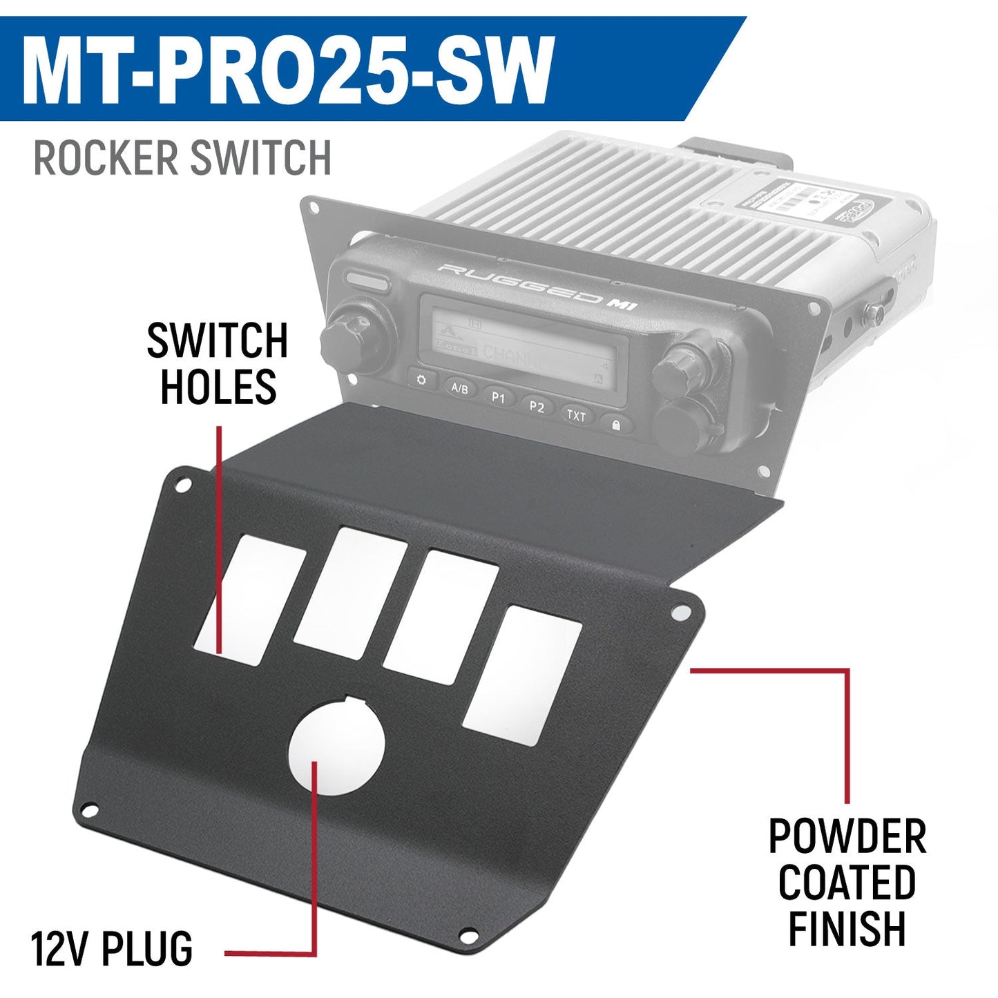 Lower Accessory Panel for 2025 Polaris RZR Pro XP Pro R and Pro S Radio Mount - Switch Pros 8
