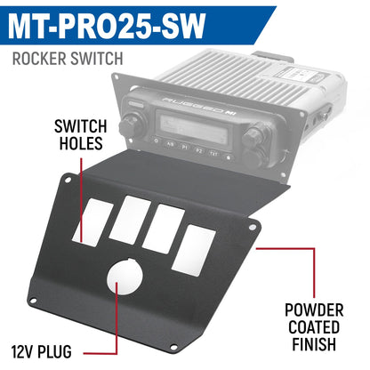 Lower Accessory Panel for 2025 Polaris RZR Pro XP Pro R and Pro S Radio Mount - Switch Pros 8