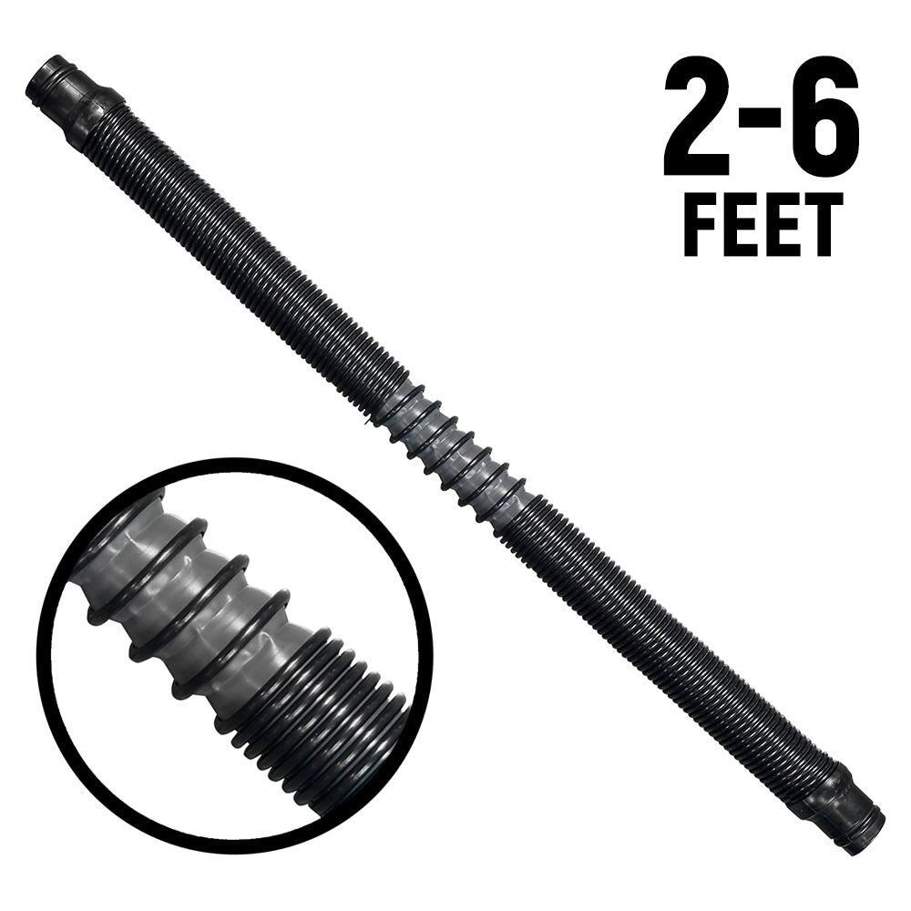 Ultra Flex Expandable Helmet Air Pumper Hose - 2 to 6 Feet