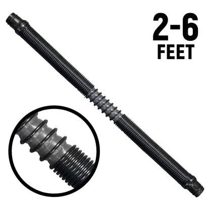 Ultra Flex Expandable Helmet Air Pumper Hose - 2 to 6 Feet