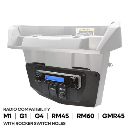 Can-Am Commander and Maverick - Glove Box Multi-Mount Kit for Rugged UTV Radios and Intercoms - Rugged M1/G1/G4/RM45/RM60/GMR45