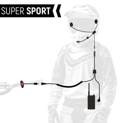 SUPER SPORT Complete Motorcycle Communication Kit with Lightweight SPORT Cables - GMR2 Plus