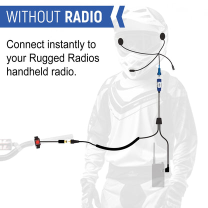 MOTO MAX Complete Motorcycle Communication Kit with Heavy-Duty OFFROAD Cables - GMR2 PLUS