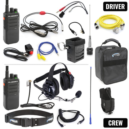 NASCAR Driver and Crew Chief Long Track Racing Kit with RDH16 Radios