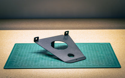 StayFlush Motorsports SFM Pro/R Lower Head Unit Mount, black metal with mounting brackets and hardware for vehicle installation.