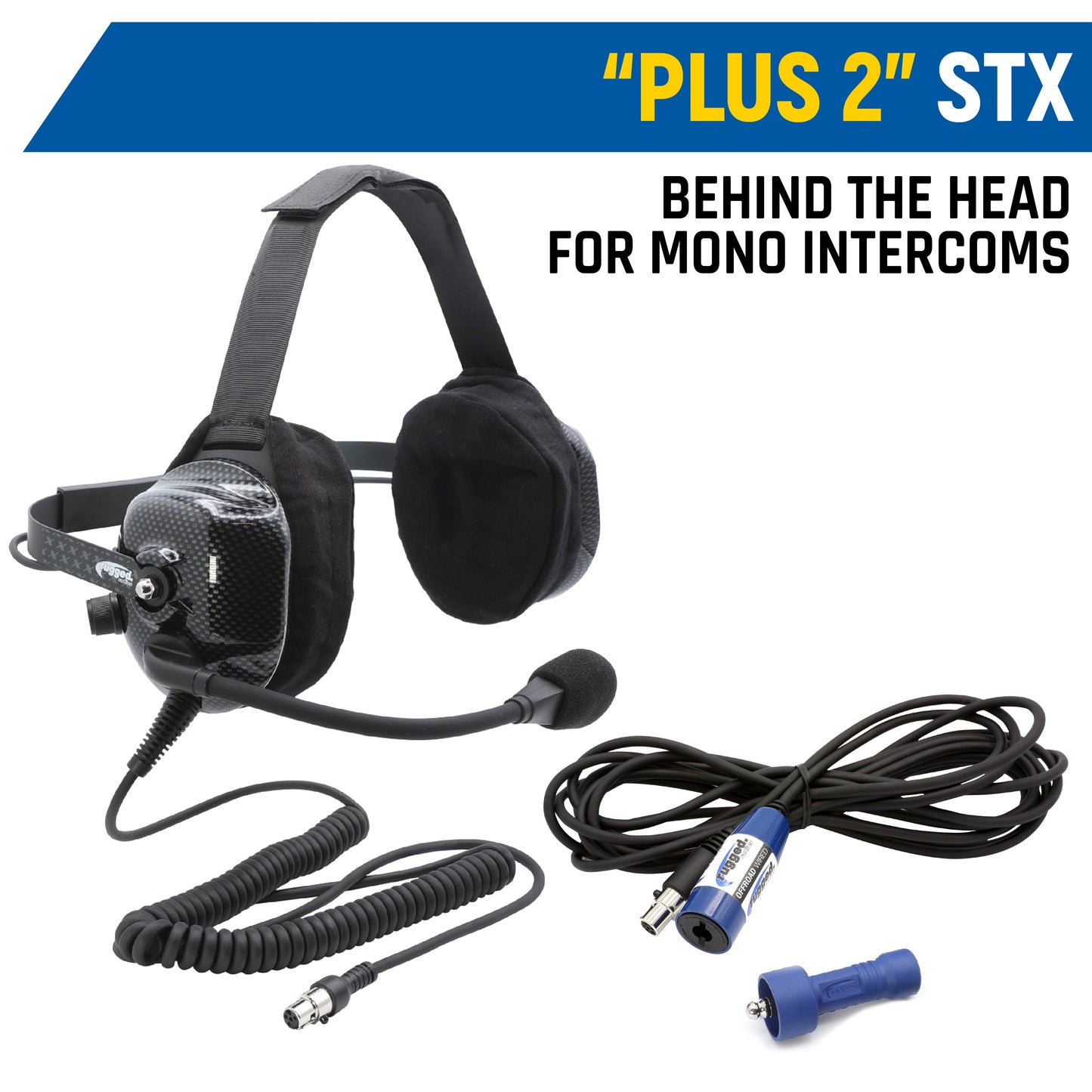 Rear Seat Expansion Kit with Helmet Kits or Headsets - STX Stereo / AlphaBass Headset - Behind the Head