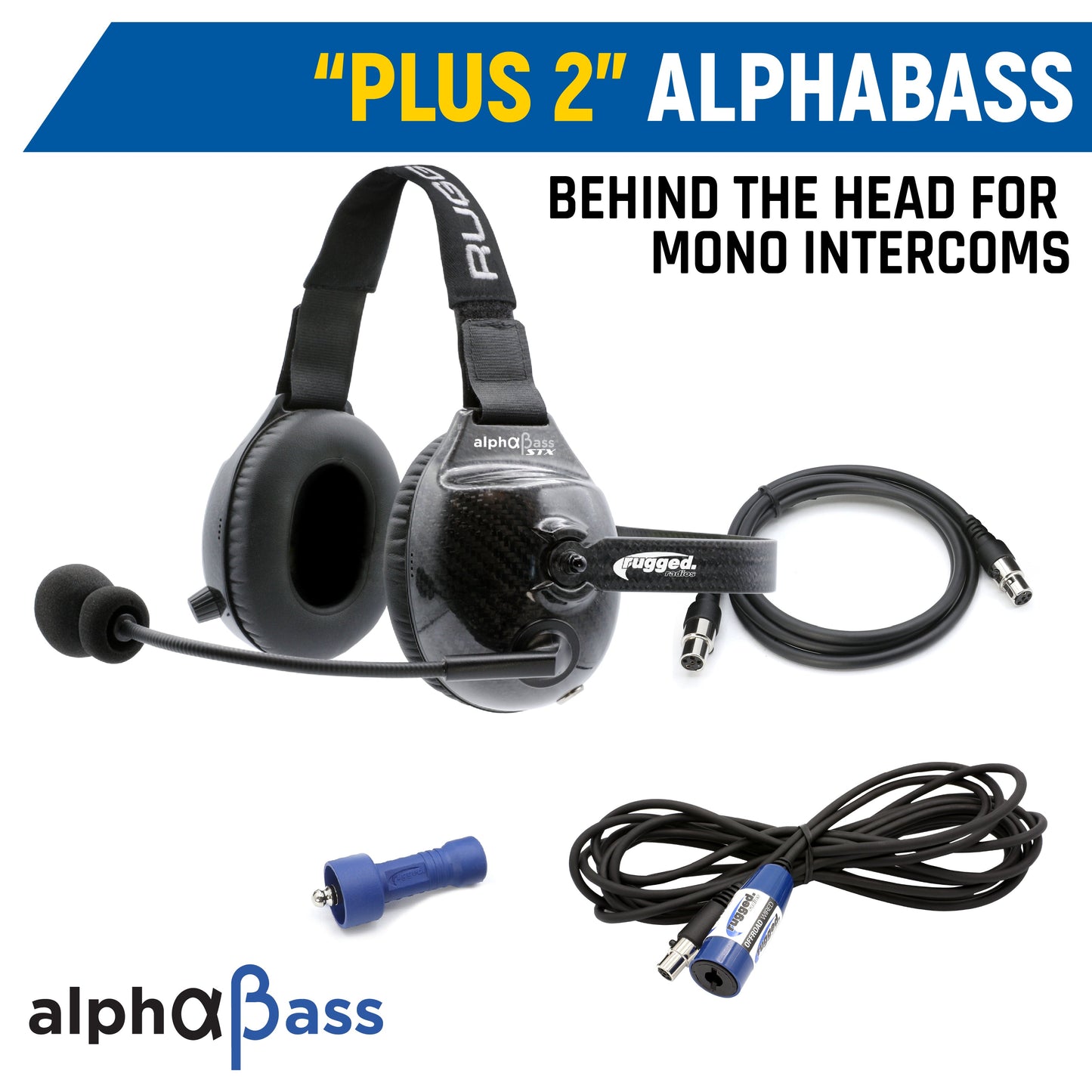 Rear Seat Expansion Kit with Helmet Kits or Headsets - STX Stereo / AlphaBass Headset - Over the Head