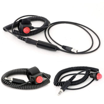 Quick Disconnect Push to Talk Buttons - 3 Foot Quick Disconnect Adapter Cable