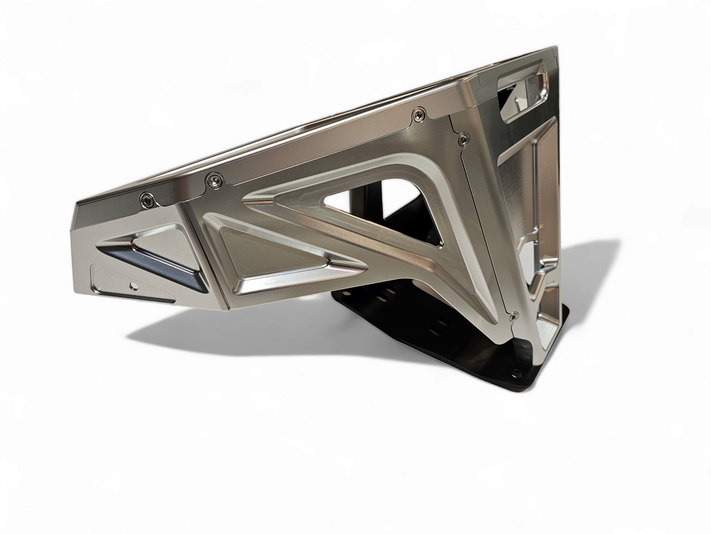 2022-2025 Polaris RZR Pro R, Pro S, Turbo R Machined Billet Front Winch Bumper (Clear Anodize)