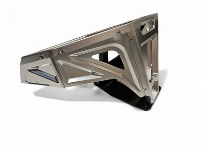 2022-2025 Polaris RZR Pro R, Pro S, Turbo R Machined Billet Front Winch Bumper (Clear Anodize)