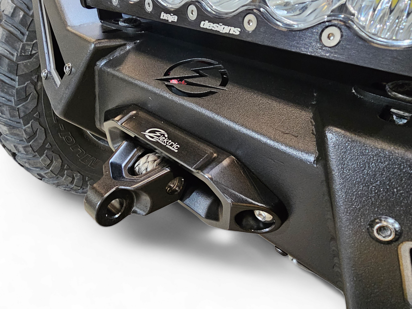 Elektric Offroad Designs UTV Winch Fairlead and Hook (Black)