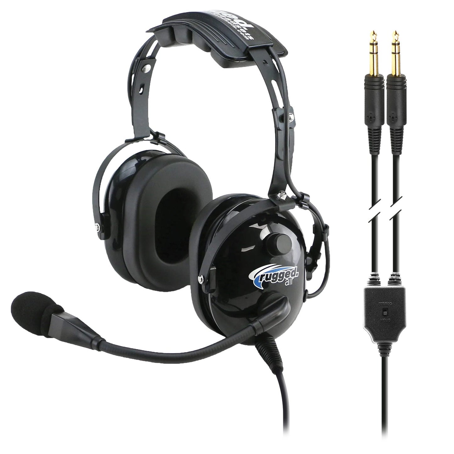 Rugged Air RA900 General Aviation Instructor Pilot Headset with PTT