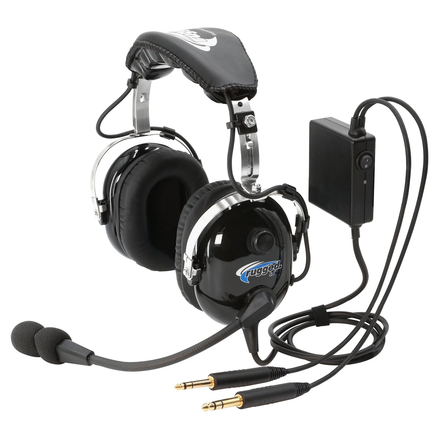 Rugged Air RA950 ANR Stereo General Aviation Pilot Headset