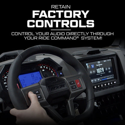 '20-'26 RZR® Pro Series Ride Command Front & Rear RCA Output + Speaker Wire & Remote | UTVS-PRO-RC-RCA-OUT