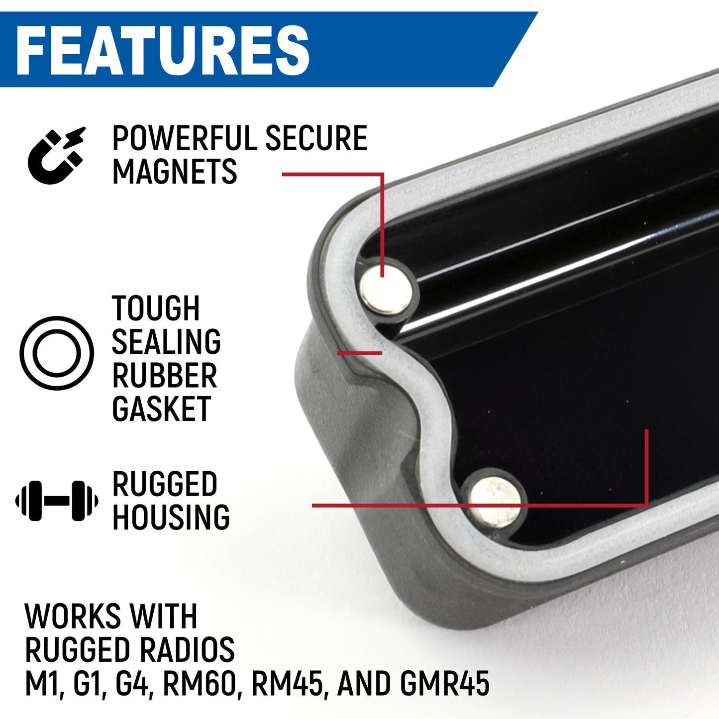 Rugged Radios Magnetic Radio Cover