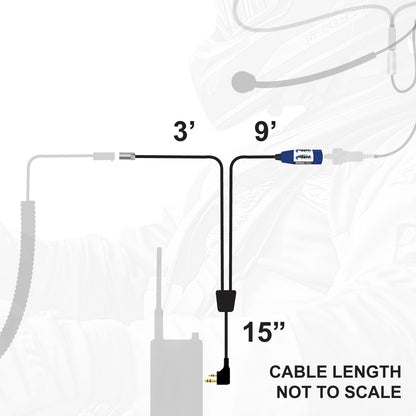RUGGED Wired XL Single Seat Car Harness with Pre-Wired 2-Pin Rugged Handheld Radio Connector
