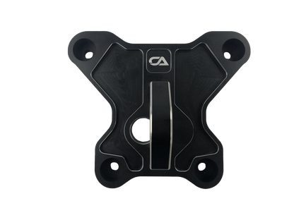 Polaris RZR Turbo S Billet Rear Pull Plate / Radius Rod Plate When we thought up the interchangeable pull plate, we were greeted with overwhelming success and a real game changer solution for many people in the market. However, we still had a vast majority of people who just simply wanted a more basic and affordable option. They didn't need the versatility that came with our interchangeable plate