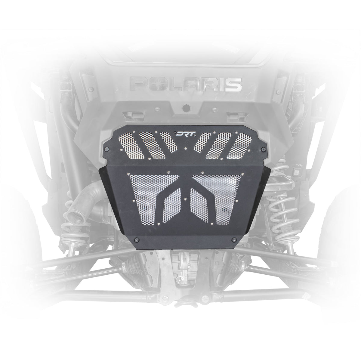 Rear exhaust cover installed on Polaris RZR Pro XP