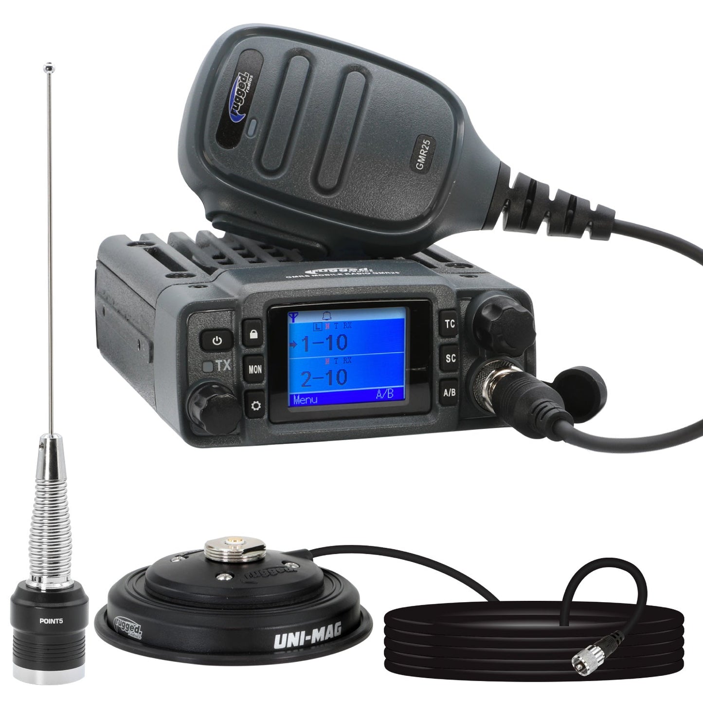 Radio Kit - GMR25 Waterproof GMRS Band Mobile Radio with Antenna