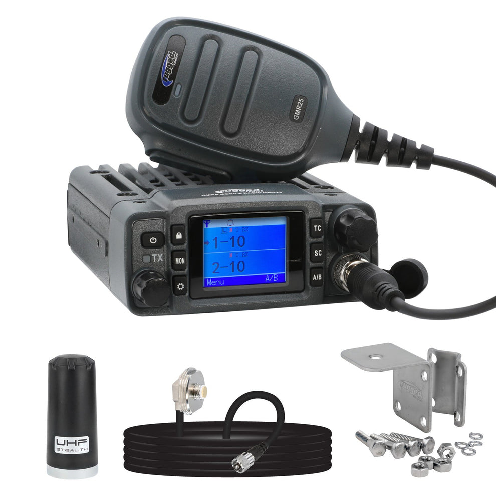 Radio Lite R700 Radio Kit Lite - GMR25 Waterproof GMRS Mobile Radio with Stealth Anten ...