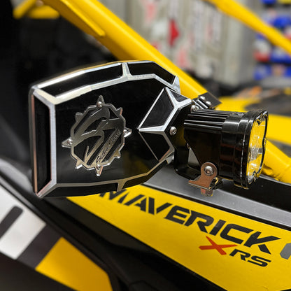 Navigator Mirrors With Light Brackets (M10-1.25 Threaded Ball Mount)