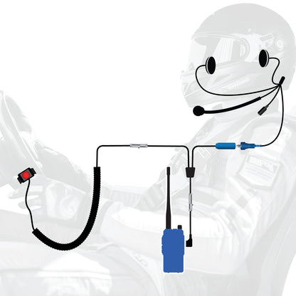 RUGGED Wired Driver Only Communication Kit with R1 Radio - Kit with Helmet Speakers