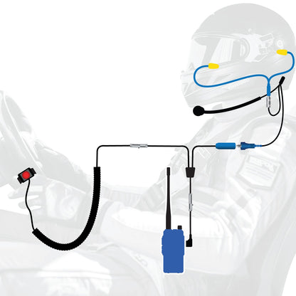 RUGGED Wired Driver Only Communication Kit with R1 Radio - Kit with Earbuds