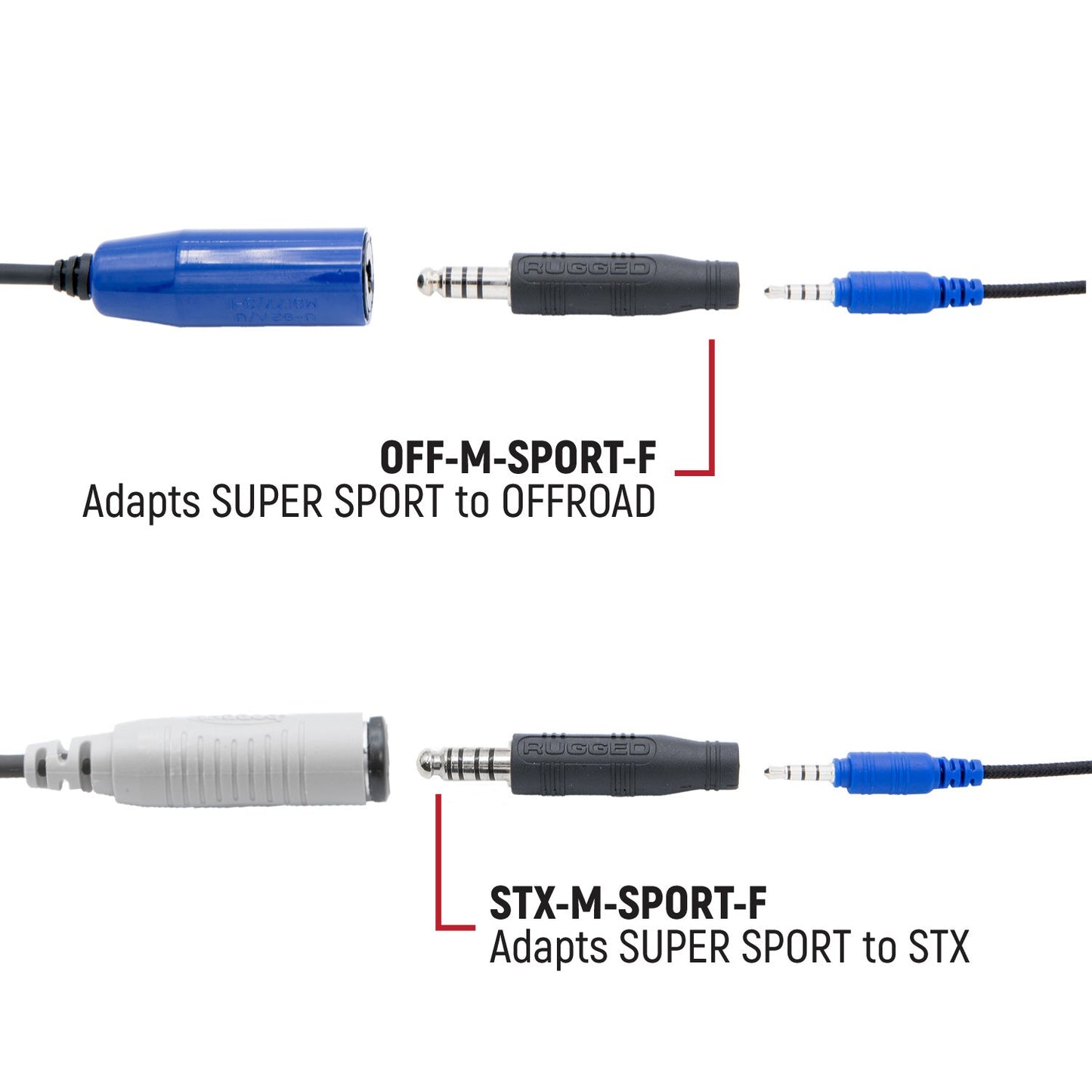 OFFROAD and STX SUPER SPORT Headset and Helmet Kit Adapter - Adapter for OFFROAD Cables