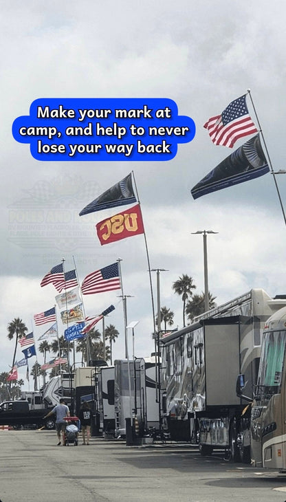16' Telescoping RV Flagpole | Fiberglass Flagpole