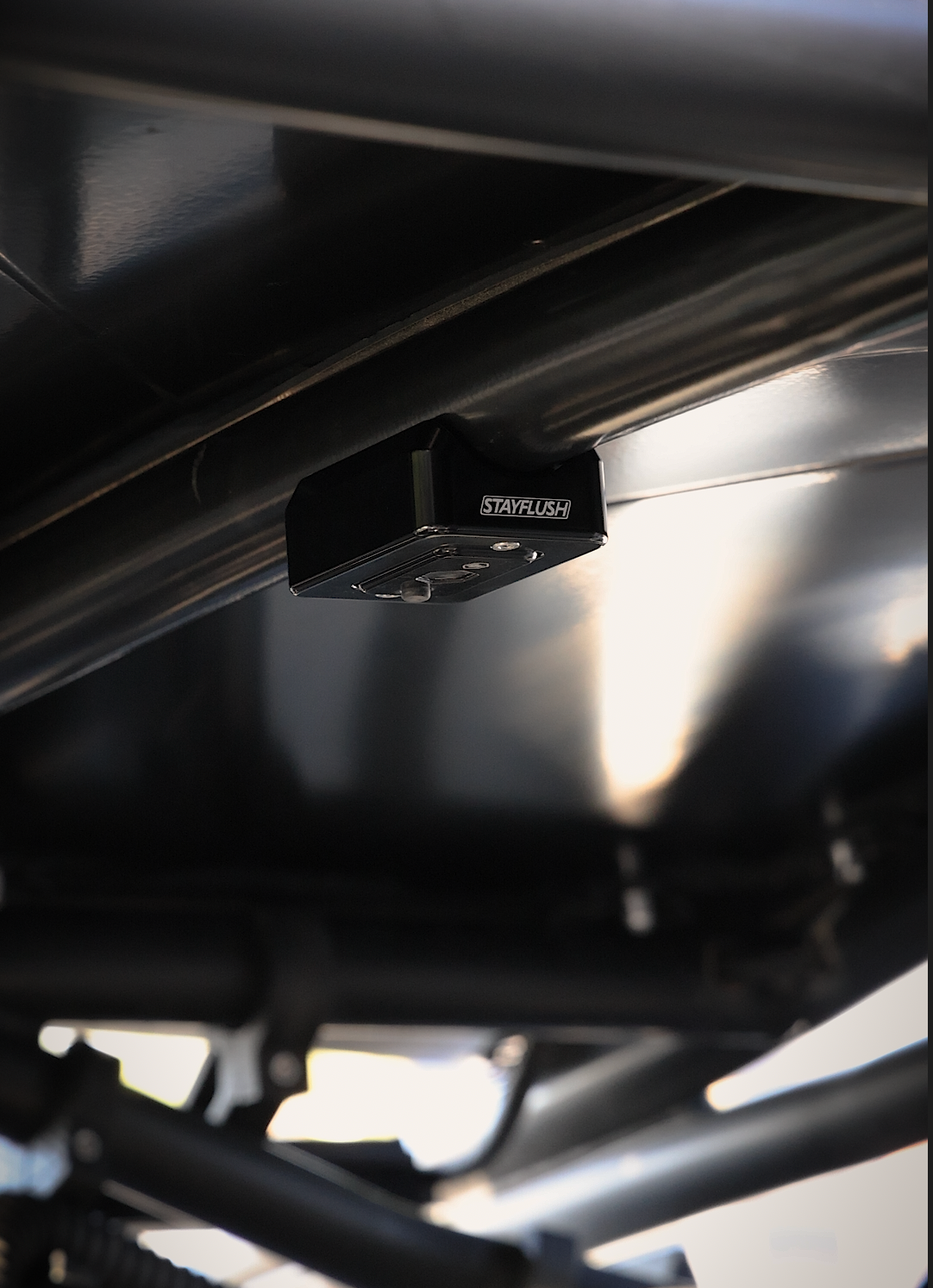 StayFlush Motorsports Baja Dome Light and StayFlush Flush Mount bundle with universal mounts, designed for off-road vehicle lighting.