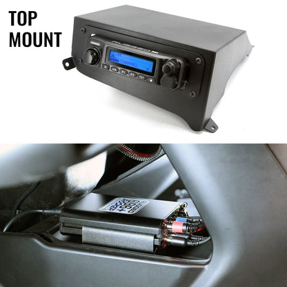 Can-Am Maverick R Complete Communication Kit with Rocker Switch Bluetooth Intercom and 2-Way Radio - 696 PLUS Remote Head / M1 VHF Business Band / Dash Mount