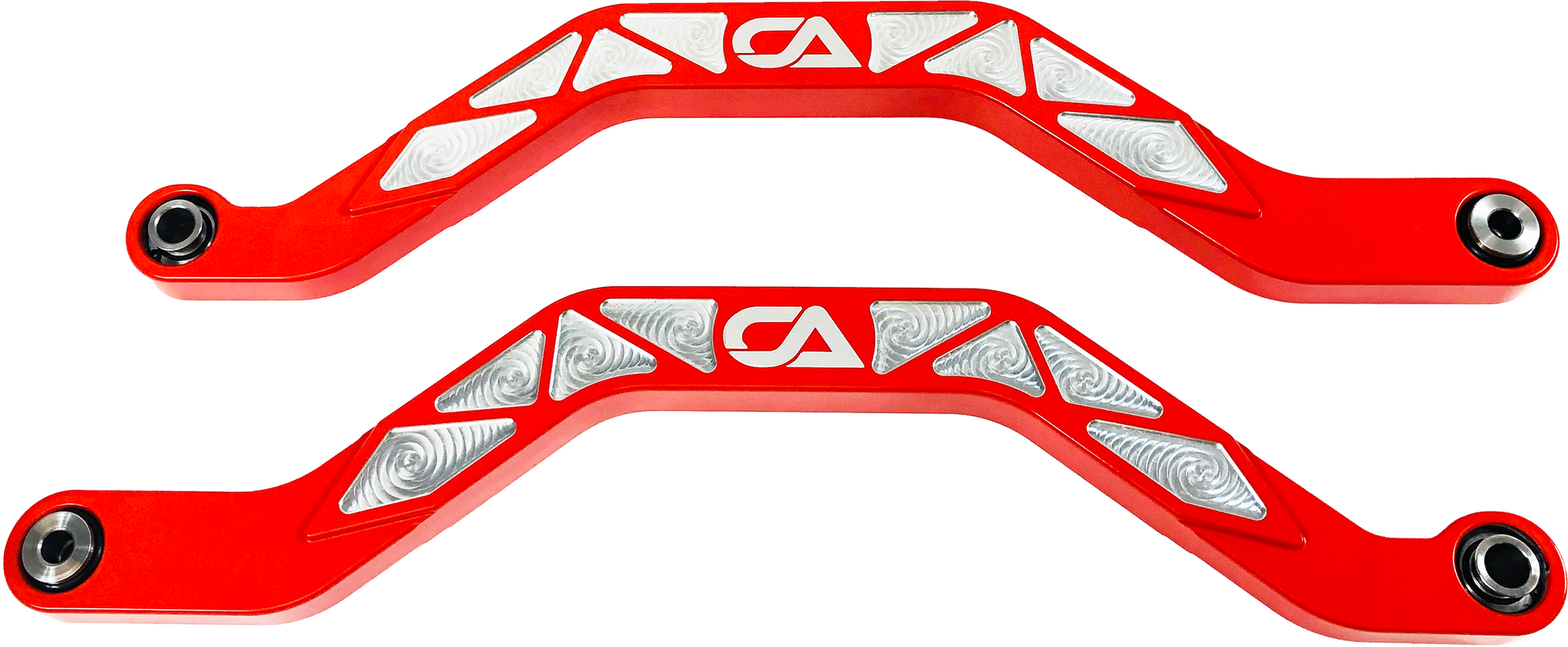 Honda Talon X and R Billet High Clearance Radius Rods | CA Tech USA Our high clearance rods were designed with strength, dependability, and affordability all in mind. Our rods finish in the absolute largest rods on the market. We have a finished thickness of 1.25 inches throughout the entire center of the rod where it really counts, and a finished height of the rod at over 1.5 inches. Our rods also boast a full 3 INCHES OF ADDED GROUND CLEARANCE