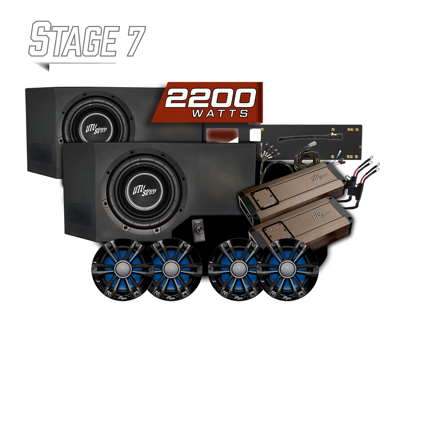 Can-Am® Defender HD11 BRP GO! Dual Subwoofer Stage 7 Stereo Kit | UTVS-DEF2-S7-GO