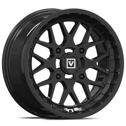V03 14X7 +25MM 4X137 GLOSS BLACK