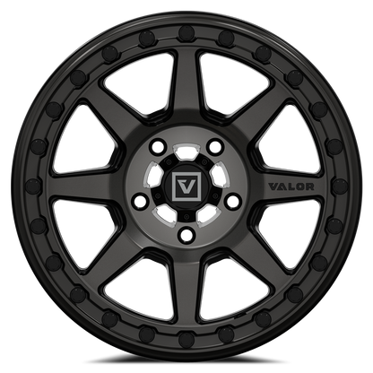V13 beadlock UTV wheel in dark tint Angle 1 - Valor Offroad