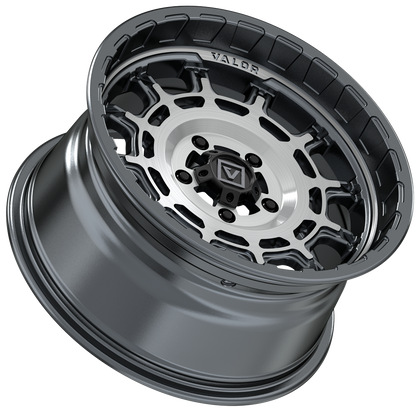 V17 15X8 +10MM 5X114.3 BRUSHED GUNMETAL
