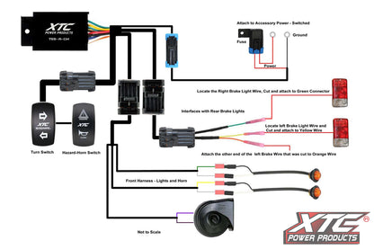 Universal Self-Canceling Turn Signal System with Horn Includes OEM Interface Wires