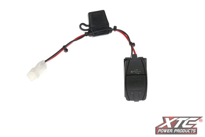 Can-Am Plug and Play Dual USB Power Port 5V 4.2A w/Amber LED, USB Cover & Harness